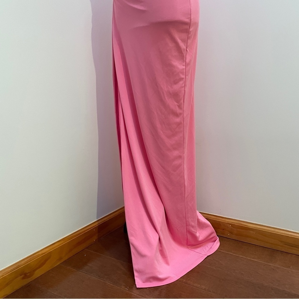 NEW! Michael Costello x REVOLVE- Sofie Gown One Shoulder Pink Maxi Dress Size XS - Picture 7 of 15